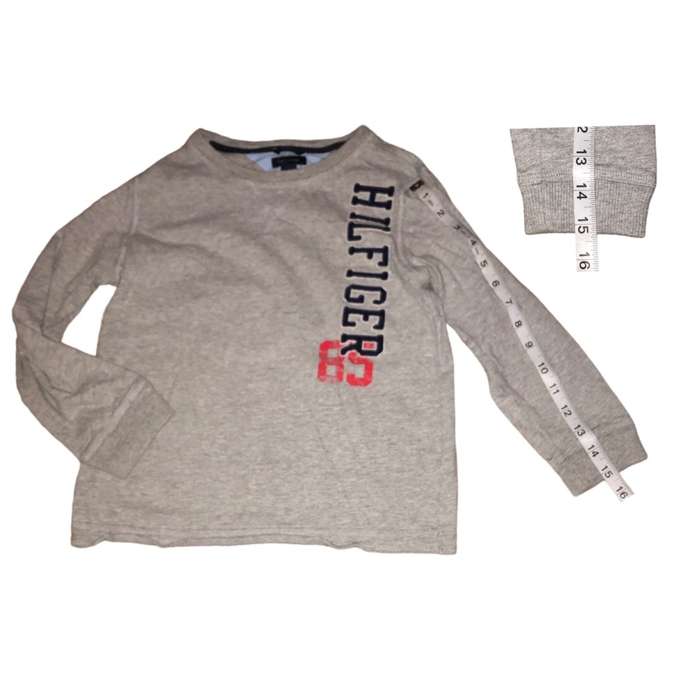 Tommy Hilfiger Sweater Boys Size 7 Gray Long Sleeve - Picture 3 of 5